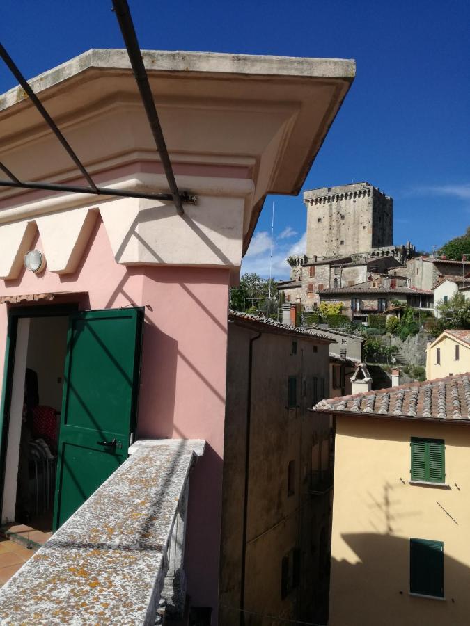 Mansarda Con Solarium Panoramico Su Centro Storico Di Sarteano Vicino Alle Famose Terme Della Val D'Orcia Apartamento Exterior foto